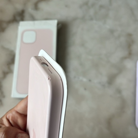 Apple iPhone 13 Silicone Case Set of 3 Purple, Pink and Glitter Pink Sky Case - Picture 5 of 15